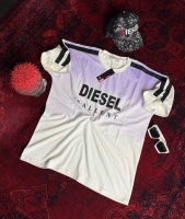 تیشرت رنگ پاشیده DIESEL سفید بنفش