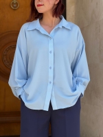 شومیز کرپ آسمان
