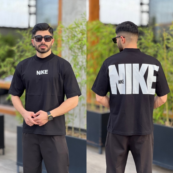 تیشرت یقه 5 سانت Nike مشکی