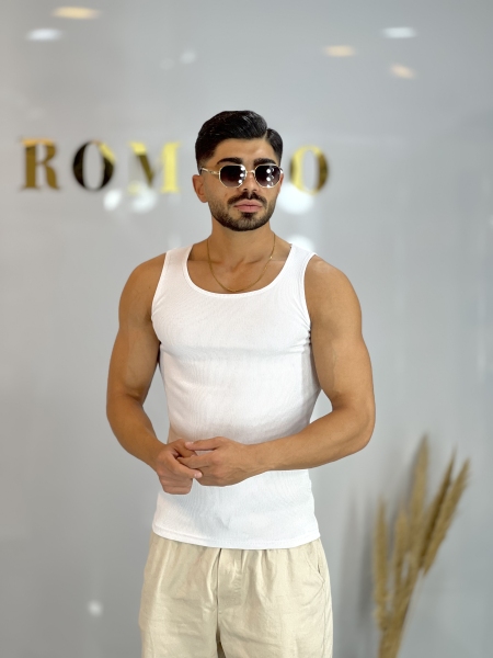 رکابی تنگ تاپ کبریتی تمام کش Yep سفید شیری