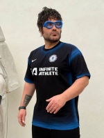 تیشرت آستین کوتاه ورزشی Chelsea مشکی آبی