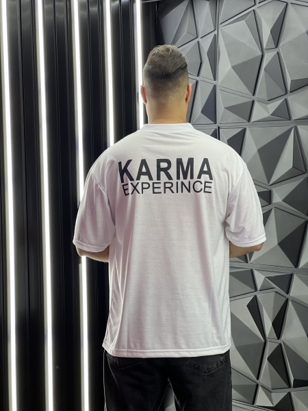 تیشرت پنیه اقتصادی karma سفید