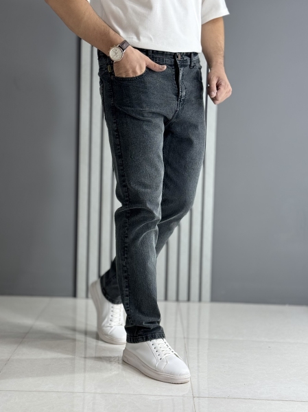 شلوار جین راسته ذغالی ( قد 106 سانت )