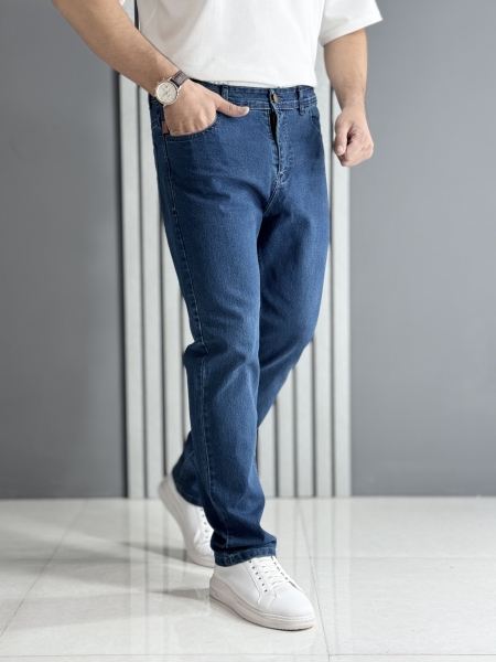 شلوار جین راسته آبی ( قد 106 سانت )