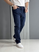 شلوار جین راسته آبی کاربنی ( قد 106 سانت )