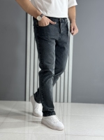 شلوار جین راسته ذغالی ( قد 106 سانت )