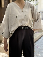 کت لینن باکسی