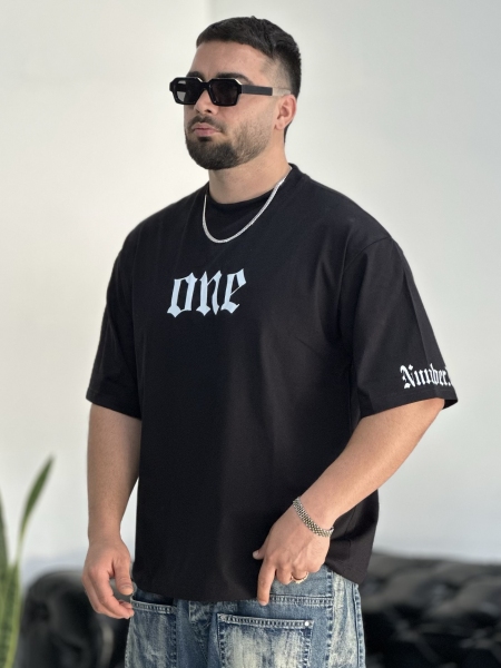 تیشرت پنبه ONE مشکی