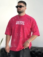 تیشرت پنبه DIESEL صورتی سیر HA