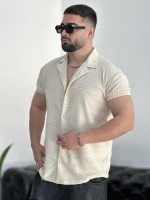 پیراهن وارداتی ENZO کرم خاکی