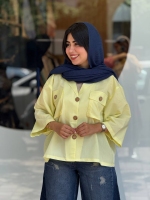 مانتو داکرون جیب پاکتی دکمه دار