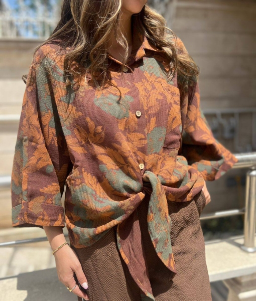 شومیز جلو گره کنفی