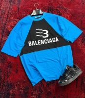 تیشرت آستین کوتاه دو تیکه BALENCIAGA آبی مشکی