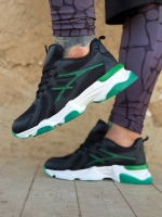 کتونی حراجی اسپرت ASICS NEW مشکی سبز