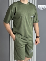 ست تیشرت و شلوارک FENDI سبز