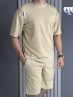 ست تیشرت و شلوارک FENDI کرم