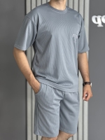 ست تیشرت و شلوارک FENDI طوسی