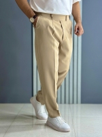 شلوار مام مازراتی دبل نسکافه ای ( قد 100 سانت پشت کمر کش )