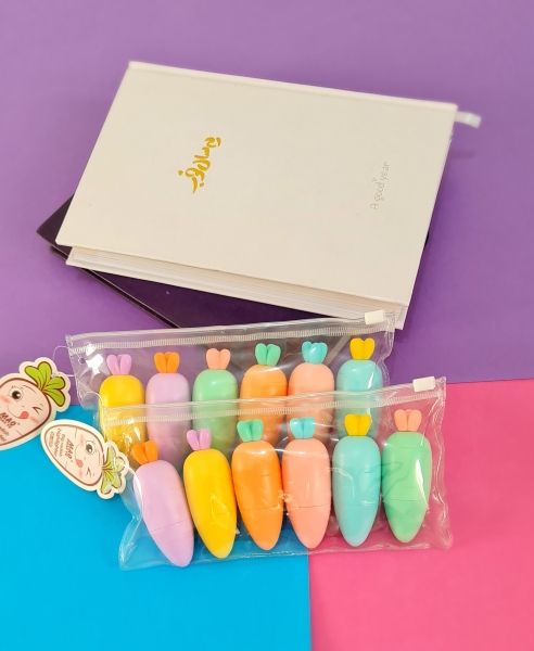 هایلایتر طرح هویج پاستلی