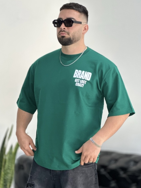 تیشرت 2نخ Brand سبز D