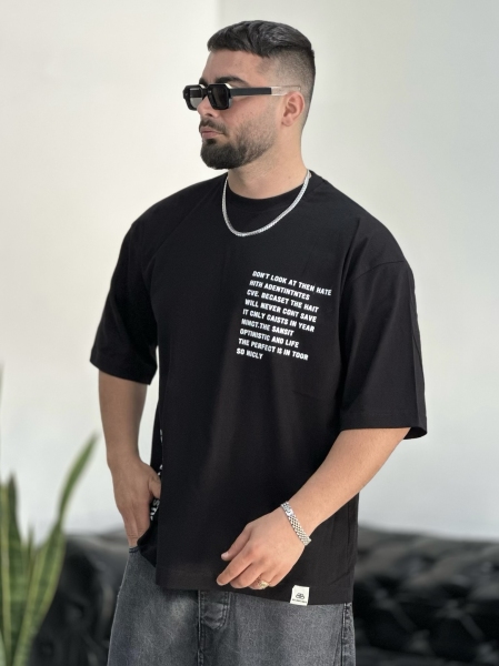 تیشرت پنبه Brand مشکی