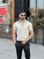 پیراهن دوشین کلاسیک نخودی
