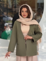 کت یقه7جیب فیلتو زیتونی