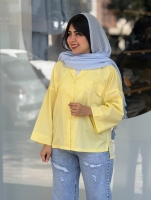 شومیز جیب هلال داکرون رنگی