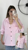 شومیز حصیری صورتی پودری