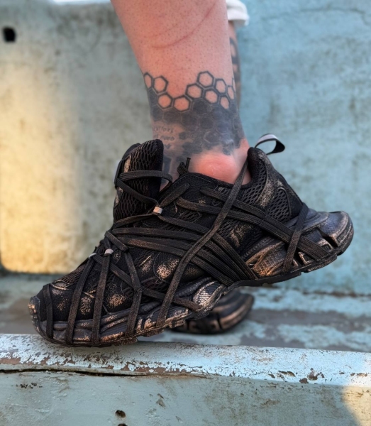 کتونی اسپرت BALENCIAGA SPIDER مشکی قهوه ای