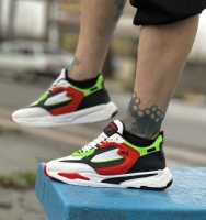 کتونی حراجی اسپرت PUMA NEW سفید قرمز سبز