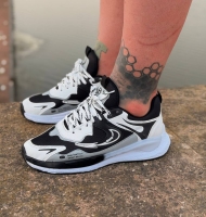 کتونی اسپرت NIKE NEW FASHION مشکی سفید طوسی