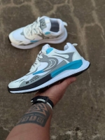 کتونی اسپرت NIKE NEW FASHION سفید طوسی آبی