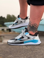 کتونی اسپرت NIKE NEW FASHION طوسی مشکی آبی