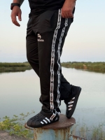 شلوار اسلش BALENCIAGA مشکی نوار سفید