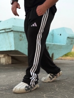 شلوار اسلش بغل نوار ADIDAS سه خط مشکی