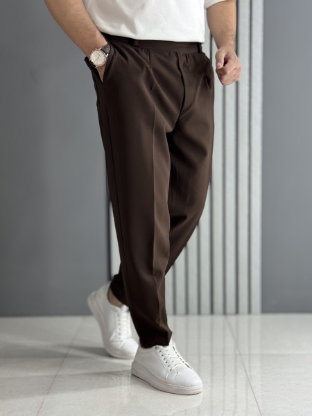 شلوار مام مازراتی دبل شکلاتی ( قد 100سانت / پشت کمر کش )