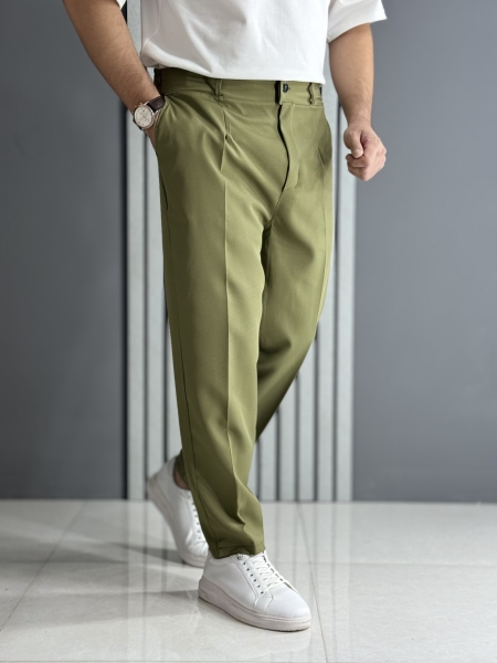 شلوار مام مازراتی سبز ( قد 100 سانت / پشت کمر کش )