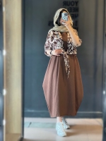دو تیکه سرافون با شومیز گره ای