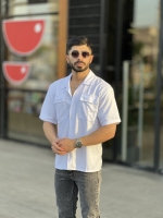 پیراهن دو جیب زیروتن سفید