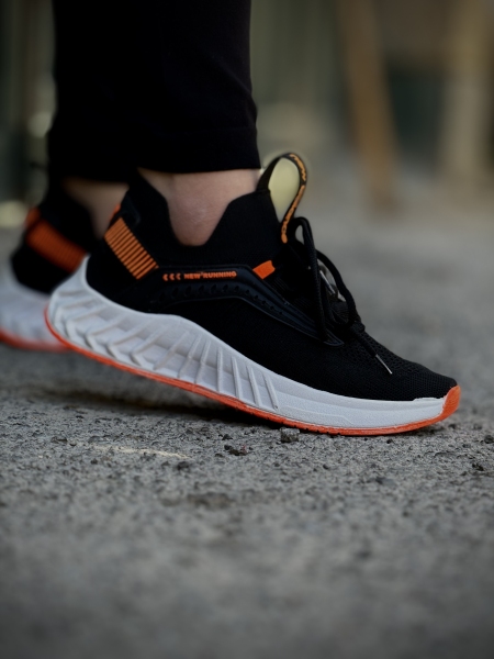 کتونی اسپرت (بافت نیوبالانس) مشکی نارنجی