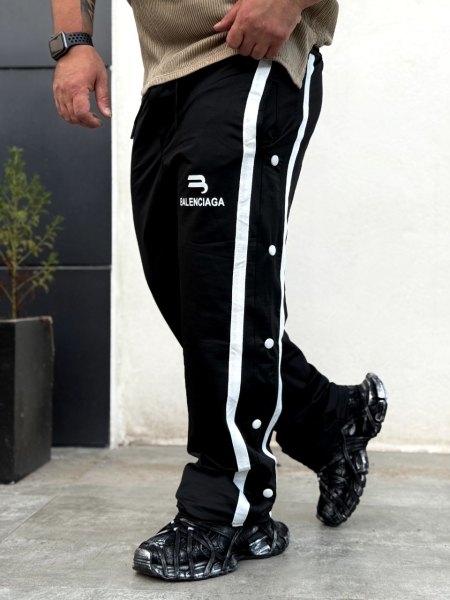 شلوار اسلش مشکی BALENCIAGA بغل تمام دکمه
