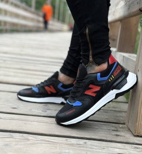 کتونی اسپرت حراجی NEW BALANCE مشکی قرمز آبی