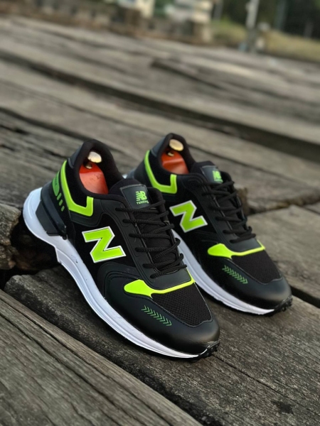کتونی اسپرت حراجی NEW BALANCE مشکی سبز