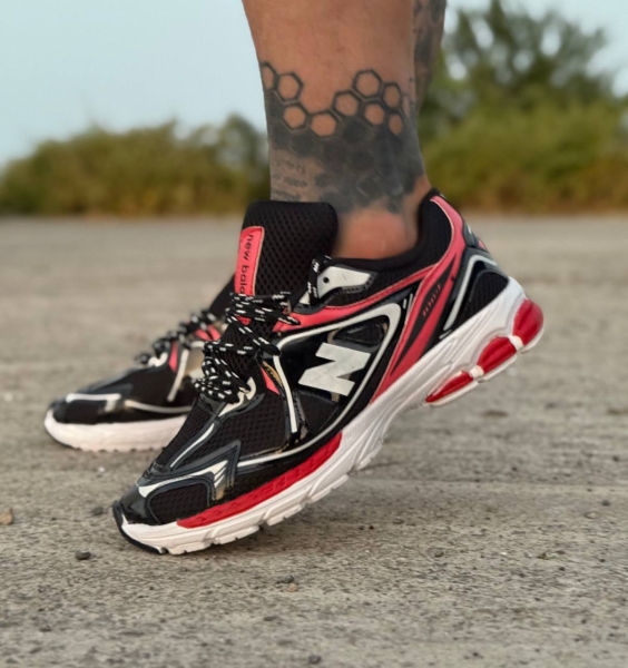 کتونی اسپرت new balance 1064 مشکی قرمز