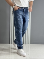 شلوارم مام فیت آبی ( قد 105سانت )