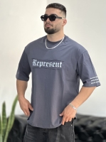 تیشرت پنبه Represent خاکستری