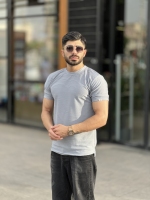 تیشرت مراکشی راه راه Zara خنک طوسی
