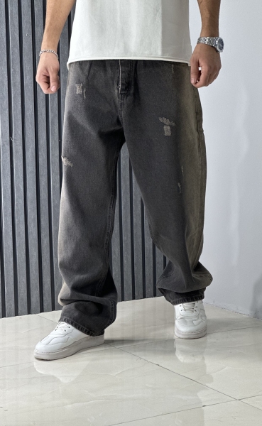 شلوار جین بگ ذغالی گازوییلی