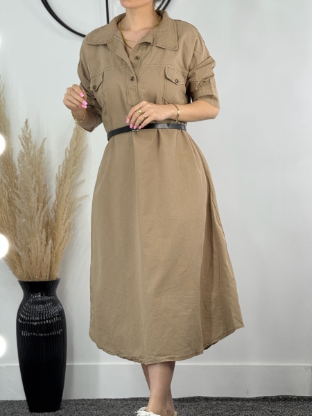 کفتان لینن نسکافه ای